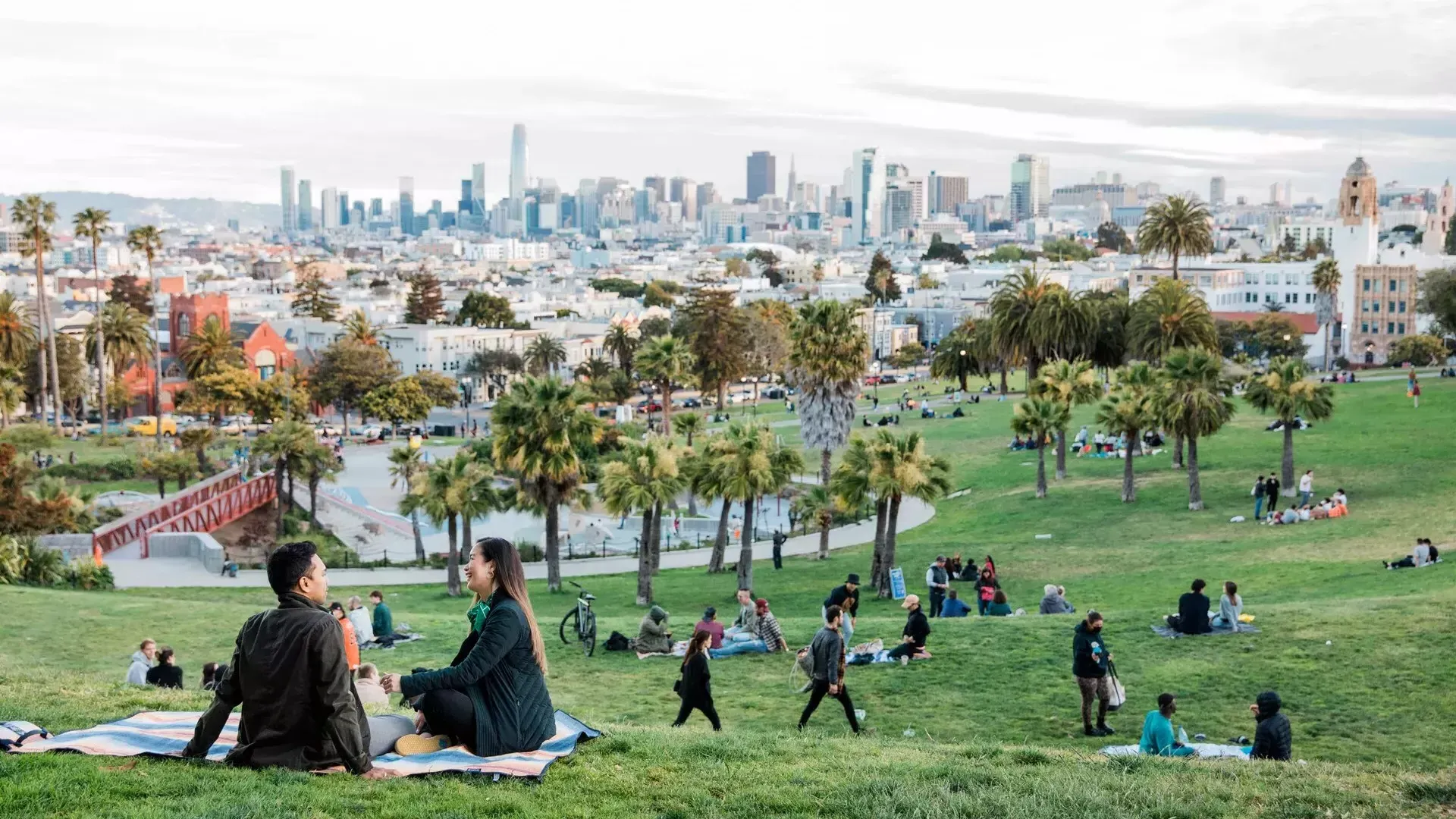 Pique-nique au Dolores Park dans le quartier Mission